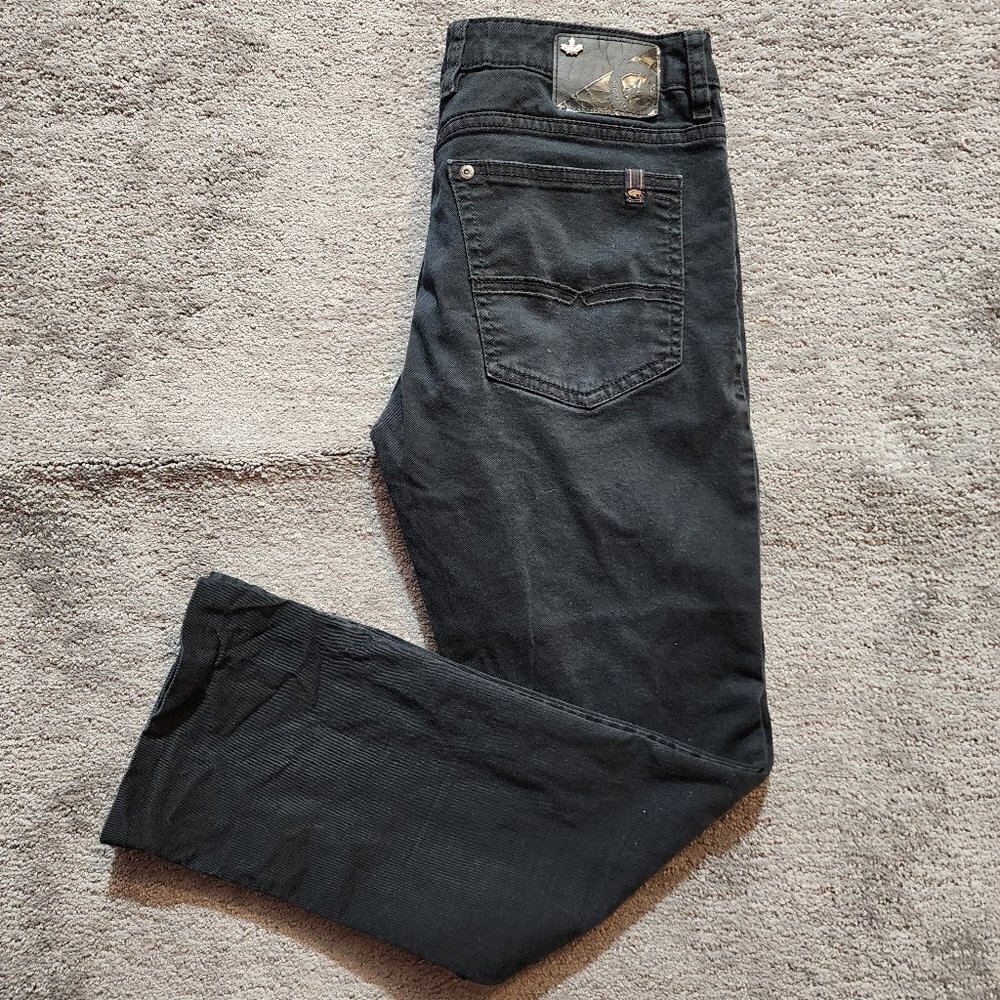 Buffalo David Bitton Sam-X Jeans Mens 30x32 (30x27) Slim Straight Stretch Black